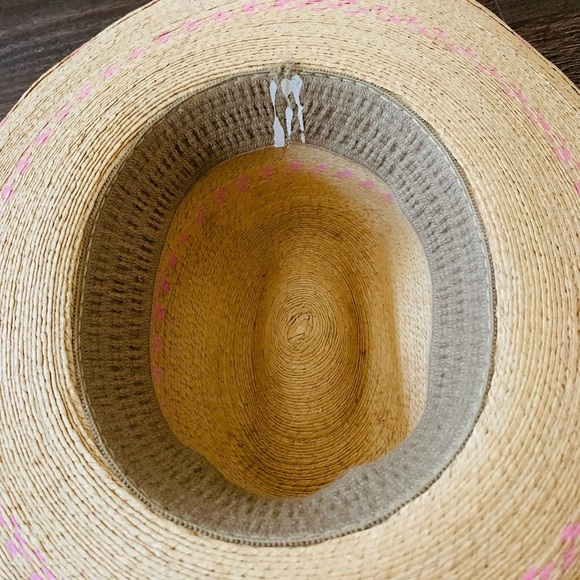Straw Sun Hat with Pink Band main image 6
